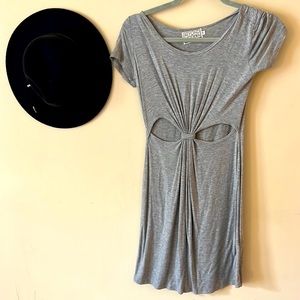 Grey cut out dress